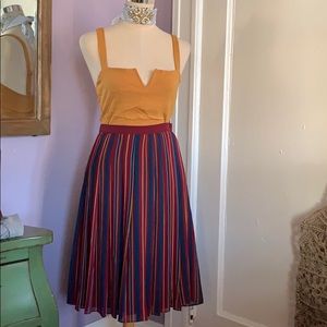 Ann Taylor pleated strip skirt